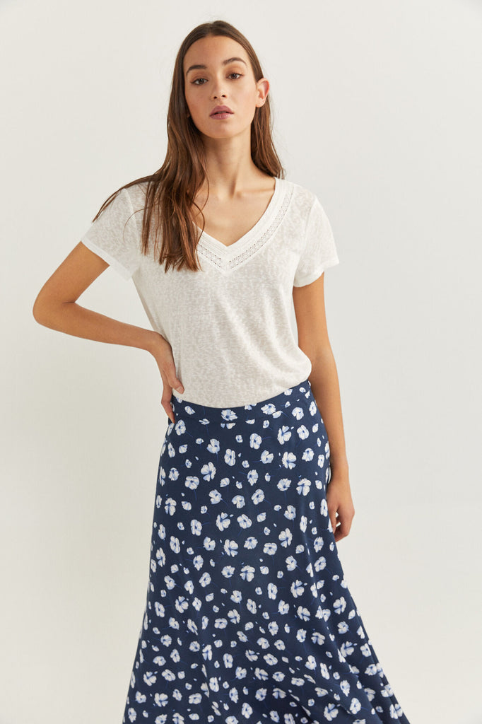 Printed Midi Skirt