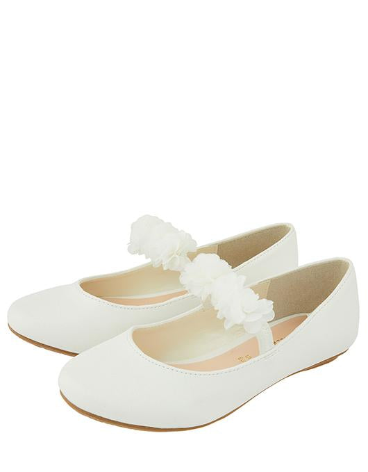 Cynthia Corsage Shimmer Ballerina Flat Shoes