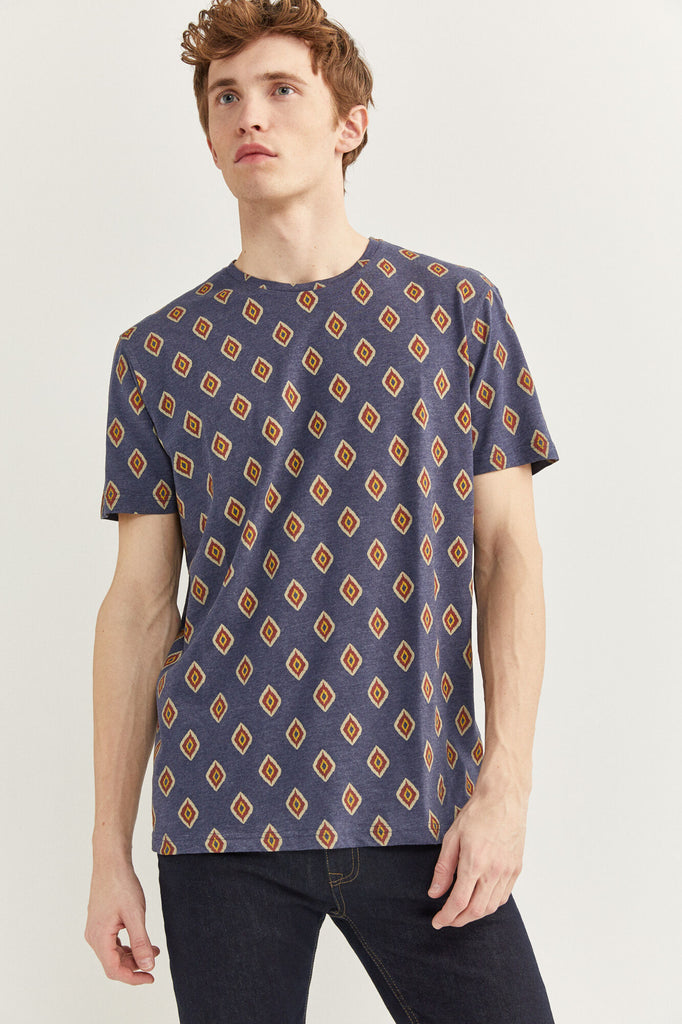 Rhombus Print T-Shirt